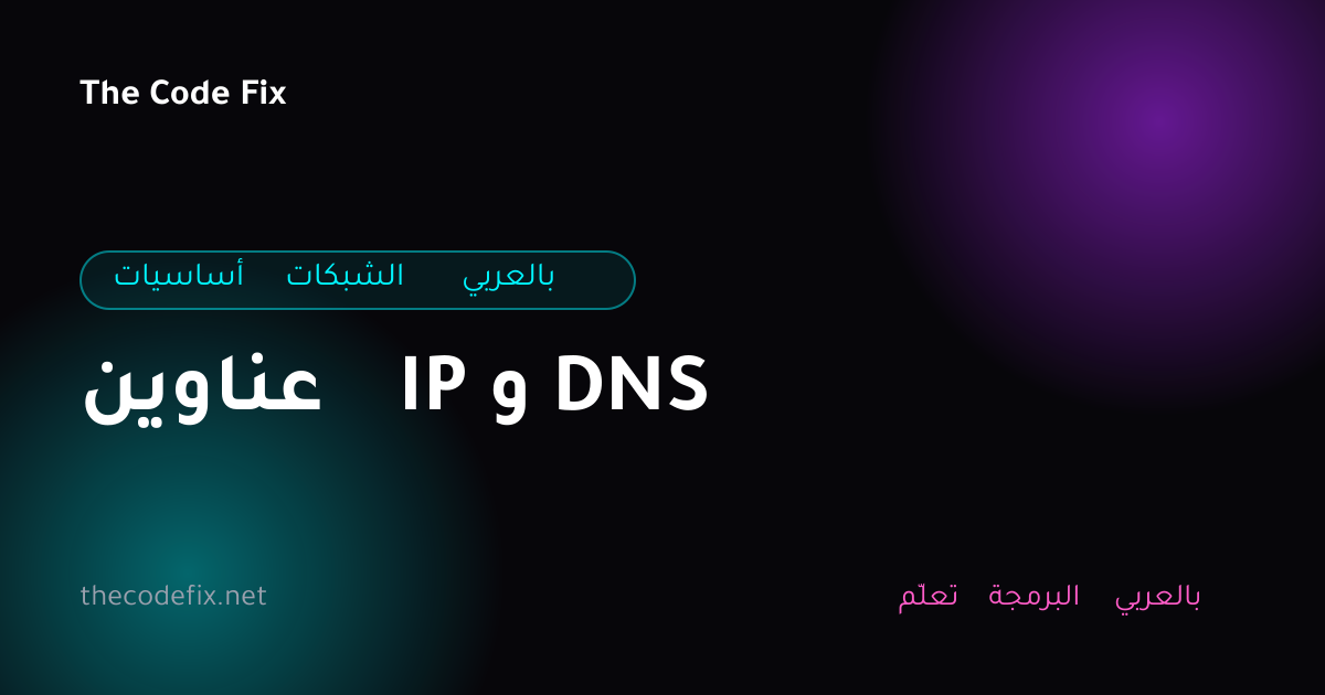 شرح عناوين IP و DNS — أساسيات الشبكات بالعربي