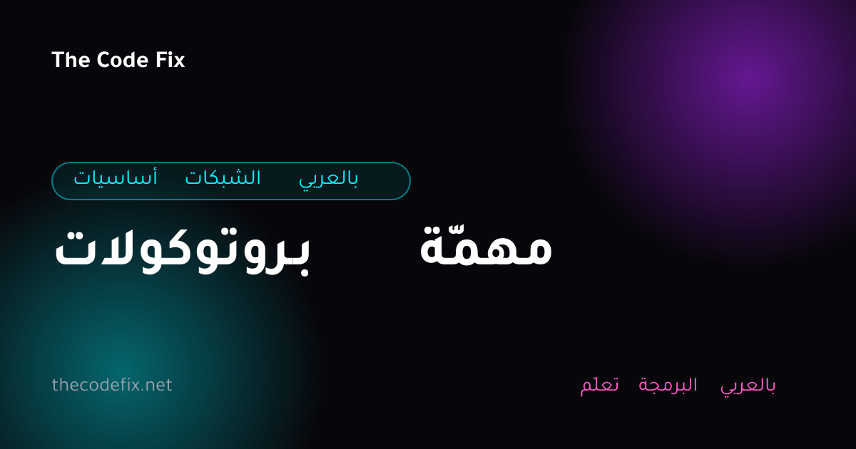 شرح بروتوكولات مهمّة — أساسيات الشبكات بالعربي